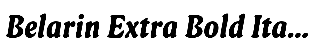 Belarin Extra Bold Italic